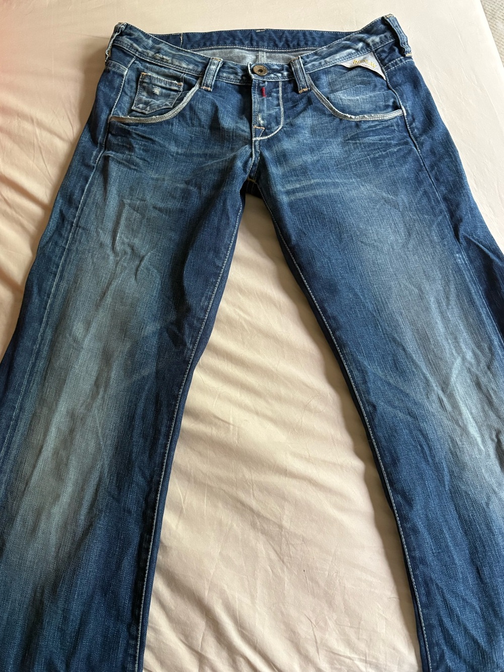 Vintage Deadstock Replay Blue Washed Low Rise Denim Jeans